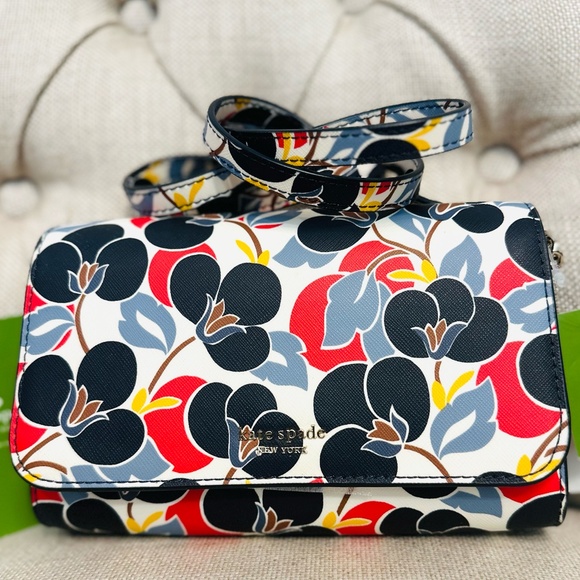 NEW Kate Spade Cameron Small Flap Crossbody Bag Breezy Floral Multiple - Picture 4 of 9
